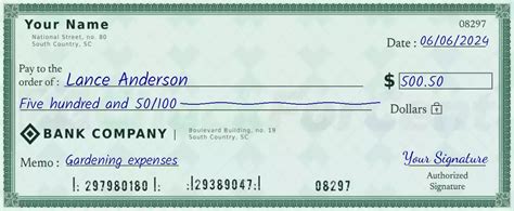Step-by-Step Guide: Writing a 500 Dollar Check Like a Pro