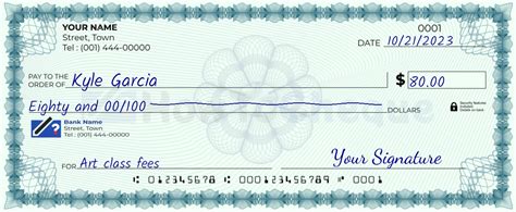 Step-by-Step Guide: Writing an $80 Check with Correct Payee and Memo Line