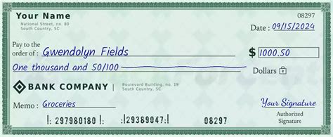 How to Write a Check for $1000: A Comprehensive Guide