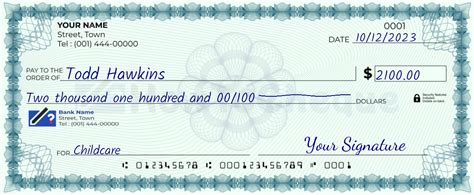 Step by Step Guide: Writing a Check for $2100 Made Easy