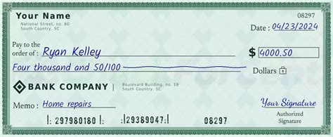 Step-by-Step Guide: How to Write a Check for $4000 Dollars