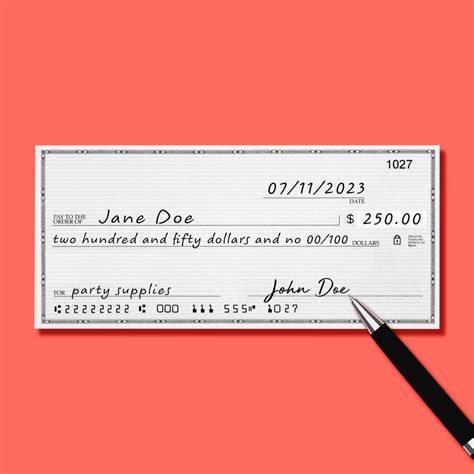 How To Write A Cheque