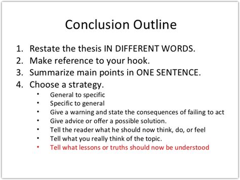 How To Write A Conclusion