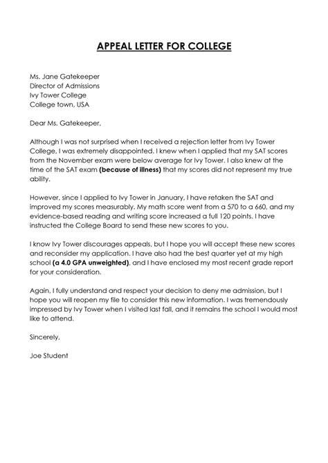 7 how to write an appeal letter for college admission Lettering