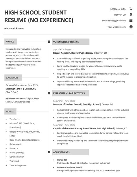 How To Write A Resume With No Work Experience
