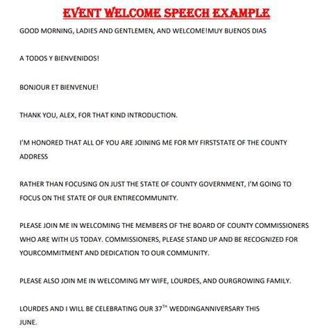 How To Write A Welcome Speech For An Event