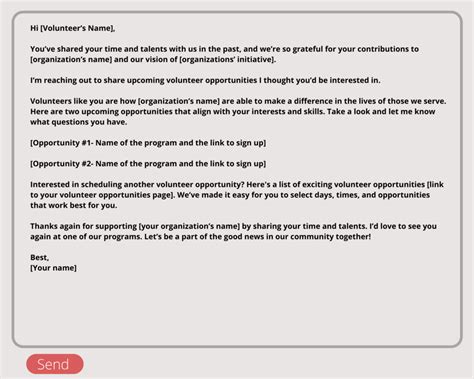 How To Write An Email For Volunteer Work