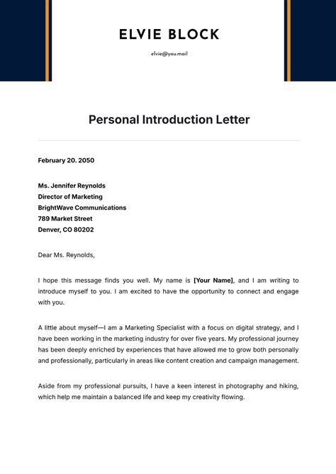 How To Write An Introduction Letter About Yourself