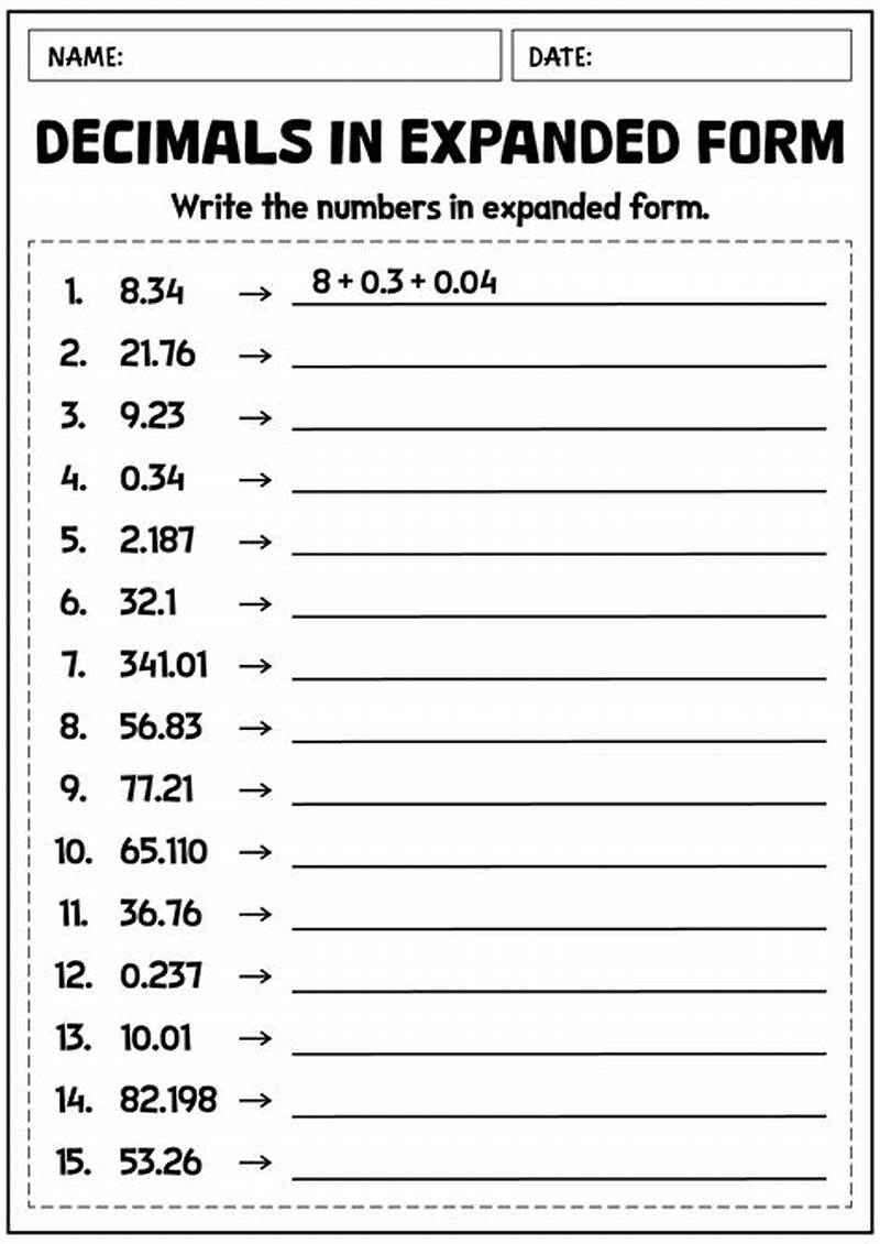 How To Write Expanded Form Of Decimals