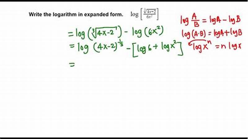How To Write Logarithms In Expanded Form