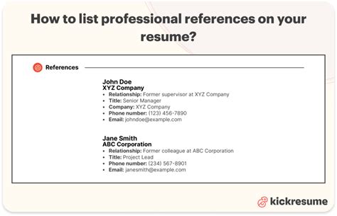 How To Write References On A Resume