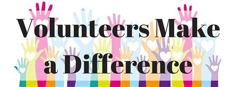 How Volunteers Make A Difference