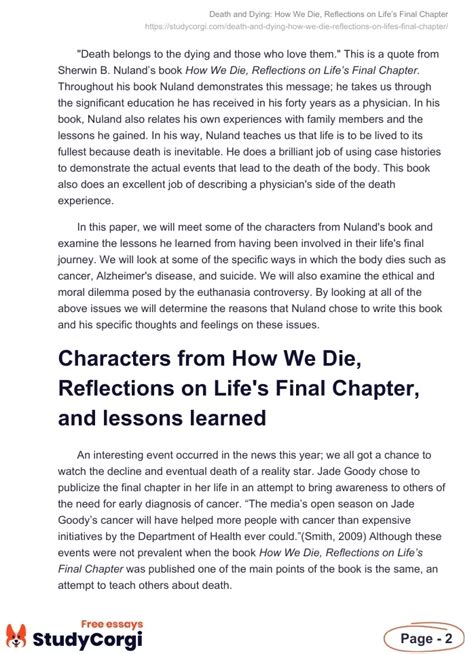 How We Die: Reflections On Life's Final Chapter