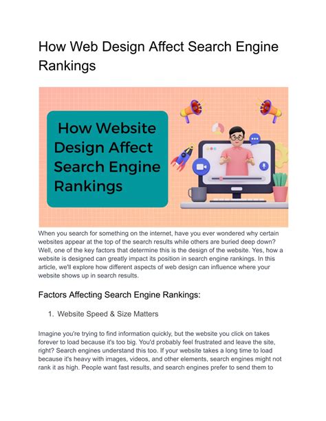 How Web Design Can Affect Search Engine Rankings