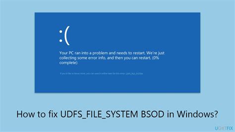 How can I fix UDFS_FILE_SYSTEM BSoD error