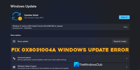 How can I fix the error code 0x8031004a