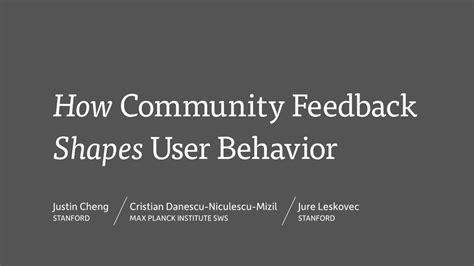 How community feedback shapes Classic