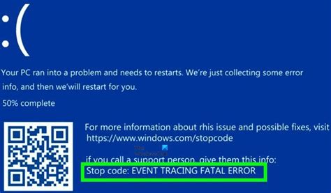 How do I fix EVENT TRACING FATAL ERROR BSoD error