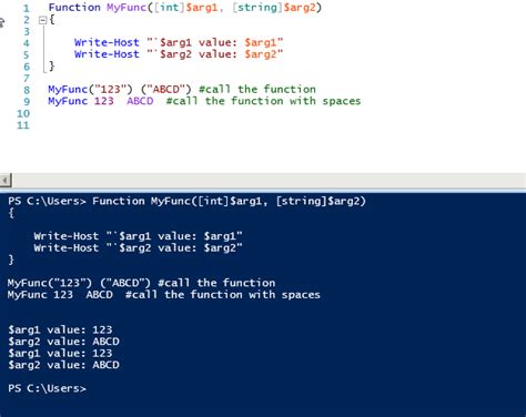 Infographic on Passing Parameters in PowerShell