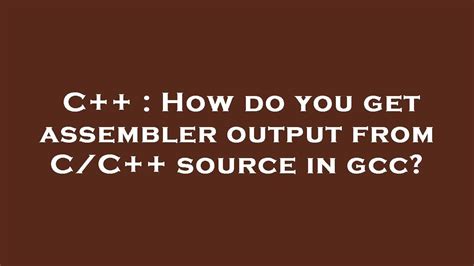 Infographic explaining assembly output