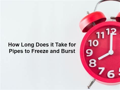 Factors affecting pipe freeze time