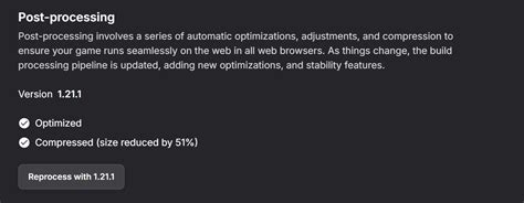 How much change in post-processing