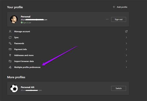 How multiple profiles work