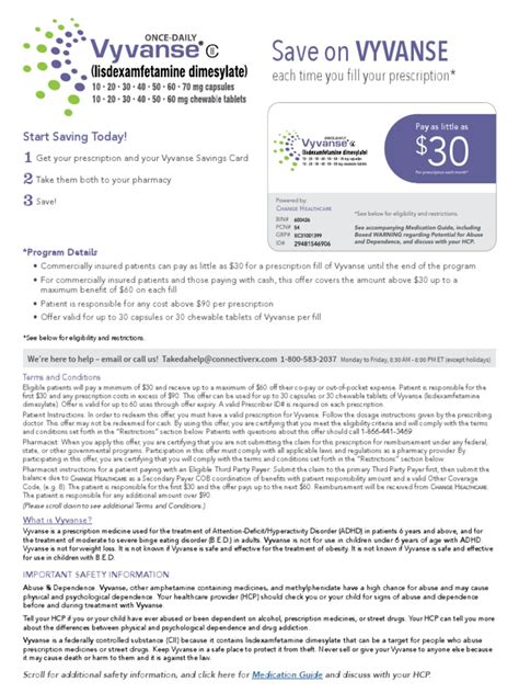 How the Vyvanse Savings Card Works