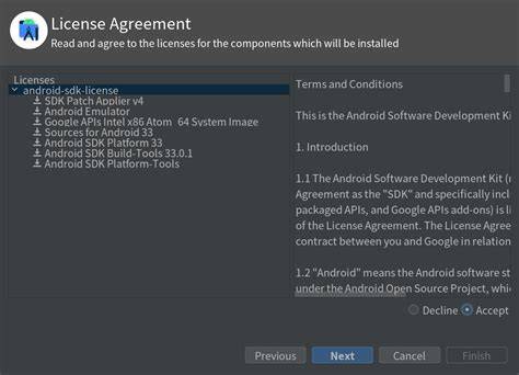 How to accept Android licenses in Android Studio