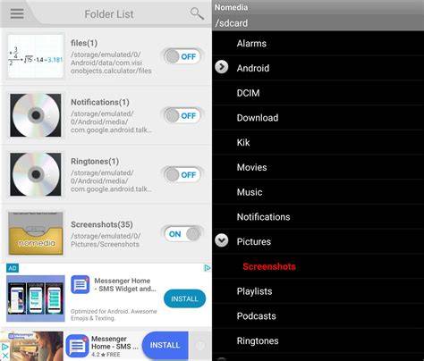 Can you open a nomedia file on Android