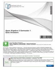 How to Access and Download Apex Algebra 1 Semester 1 Answers PDF wiring diagram