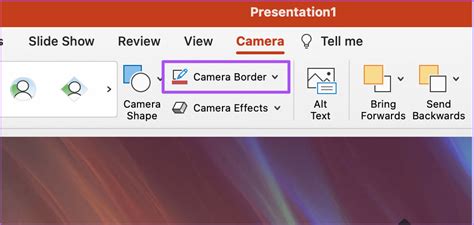 How to Add Border of Live Camera Feed in PowerPoint