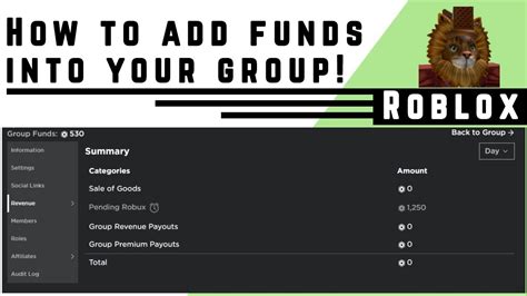 How to Add Group Funds to a ROBLOX Group FOR FREE! - YouTube