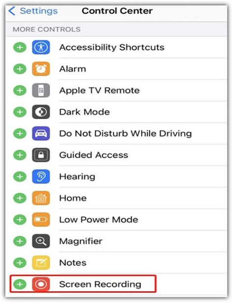 How to Add Screen Recording on Control Center