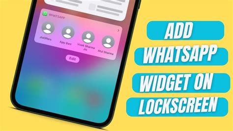 How to Add WhatsApp Widget to iPhone Lockscreen