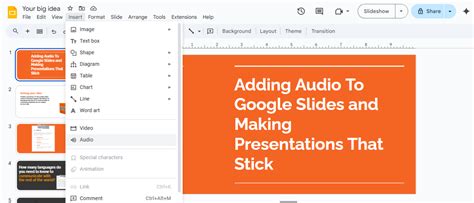 How to Add an Audio File to Google Slides