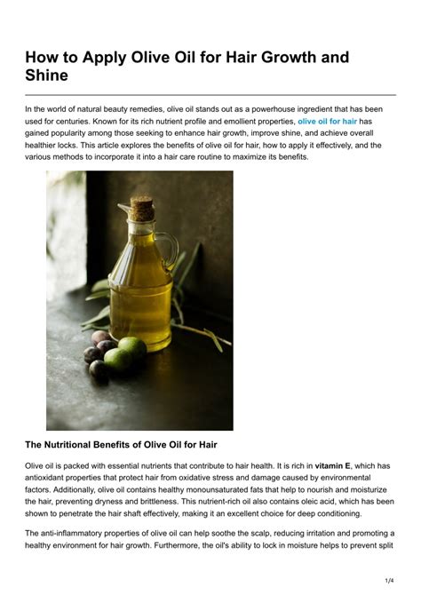 How to Apply Olive Oil For Hair: Step-by-Step Methods