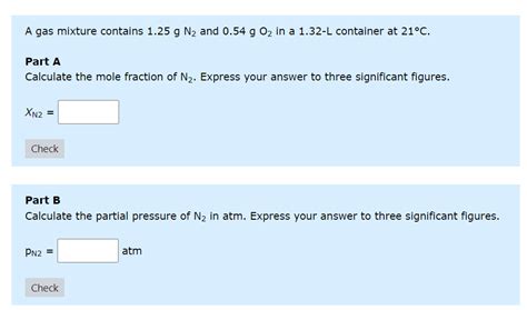 How to Approach Problems with A Gas Mixture Contains 1.25 G N2