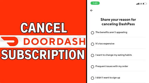 How to Cancel DoorDash Pass on App