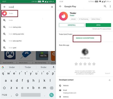 How to Cancel Tinder Gold on Android