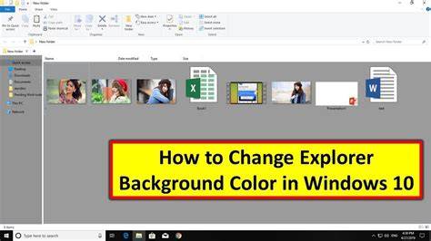How to Change Background Color in File Explorer Windows 10​