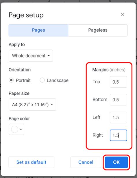 How to Change Google Docs Margins Using Page Setup
