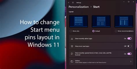 How to Change Layout of Start menu in Windows 11