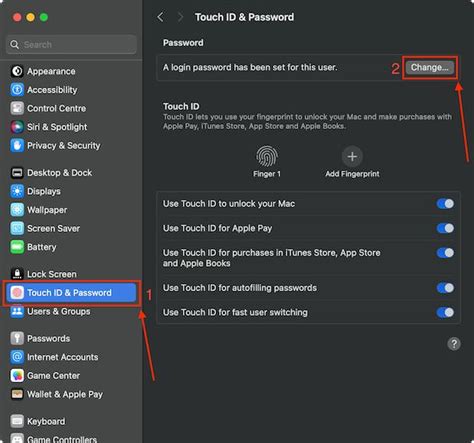 How to Change MacBook Password via System Settings