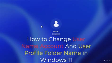 How to Change Name Of User Profile Folder in Windows 11 PC