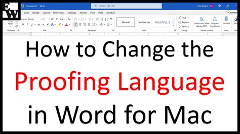 How to Change Word Language on a Mac