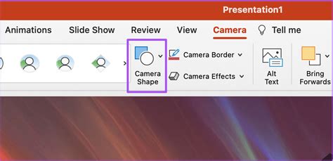 How to Change the Shape of Live Camera Feed in PowerPoint