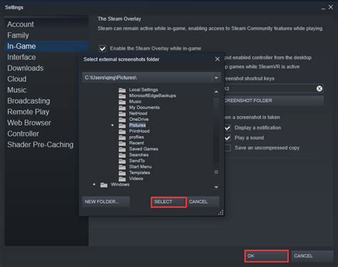 How to Change the Steam Screenshots Folder