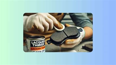 Cleaning Oil from Brake Pads with Lacquer Thinner