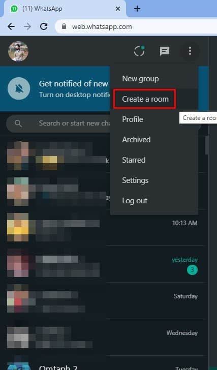 How to Create Messenger Rooms via WhatsApp Web